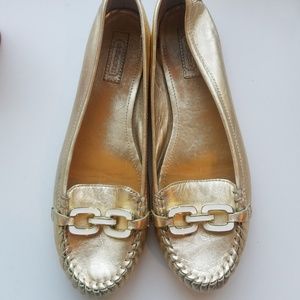 Gold Pamelyn Coach Flats 9.5 B